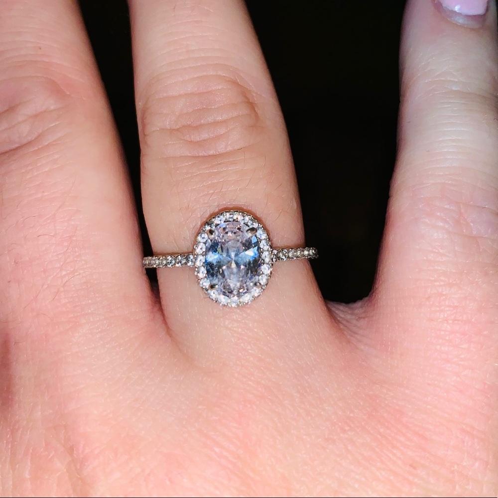 White sapphire ring